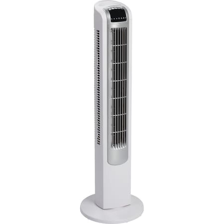 Best Comfort 35 In. 3-Speed White & Silver Tower Fan RX-36A